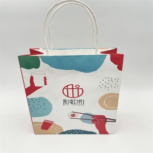 Színesnyomtatott papírzacskó, egyszerű és divatos papírzacskó